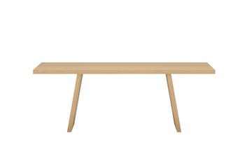 Logga Stort Rektangulärt Matbord 210 cm i Trä med Ekutseende - Beige - Möbler - Bord & matgrupp - Matbord & köksbord