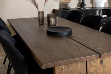 Logger Matgrupp 210 cm Rektangulär med 6 Gemma Stolar - Svart - Möbler - Bord & matgrupp - Matgrupp