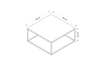 Loni Soffbord 90 cm - Vit - Möbler - Bord & matgrupp - Soffbord