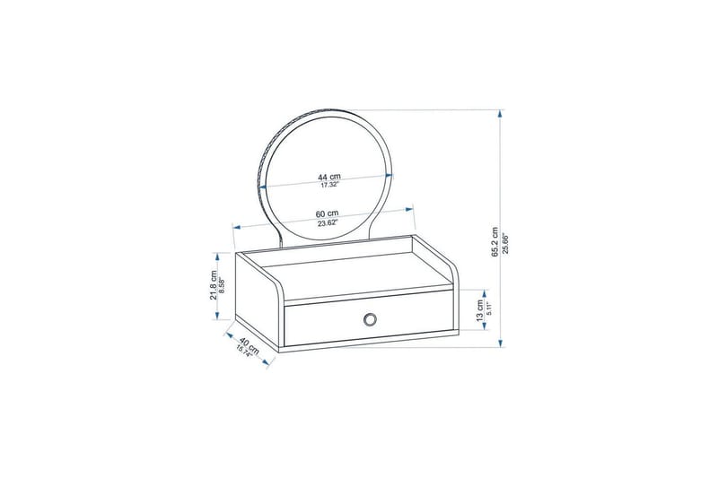 Loomba Sminkbord 60 cm - Ek - Möbler - Bord & matgrupp - Sminkbord & toalettbord