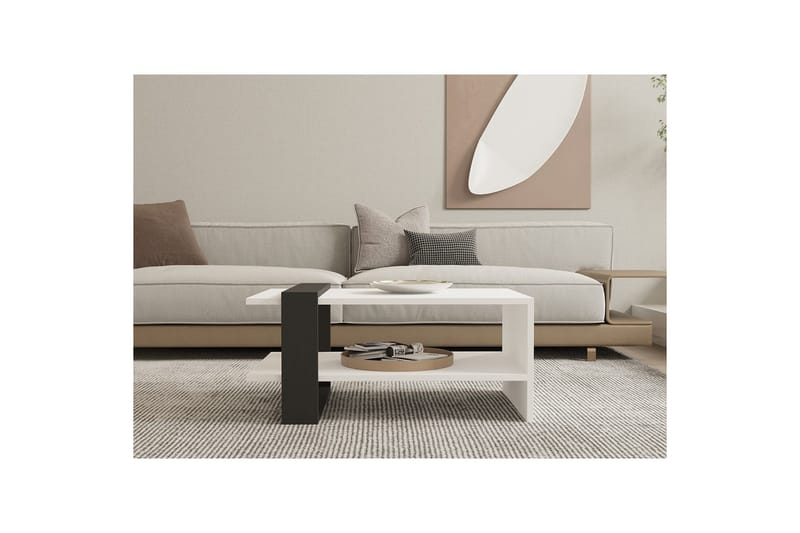 Lorva Soffbord 80 cm - Antracit/Vit - Möbler - Bord & matgrupp - Soffbord