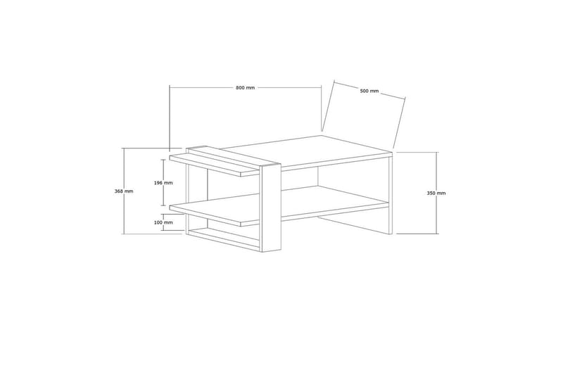 Lorva Soffbord 80 cm - Antracit/Vit - Möbler - Bord & matgrupp - Soffbord