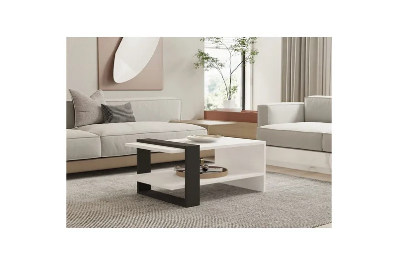 Lorva Soffbord 80 cm - Antracit/Vit - Möbler - Bord & matgrupp - Soffbord