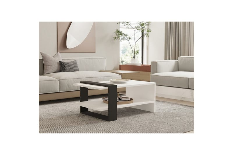Lorva Soffbord 80 cm - Antracit/Vit - Möbler - Bord & matgrupp - Soffbord