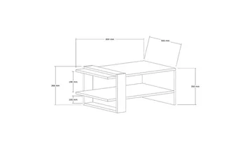 Lorva Soffbord 80 cm - Antracit/Vit - Möbler - Bord & matgrupp - Soffbord