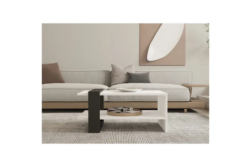 Lorva Soffbord 80 cm - Antracit/Vit - Möbler - Bord & matgrupp - Soffbord