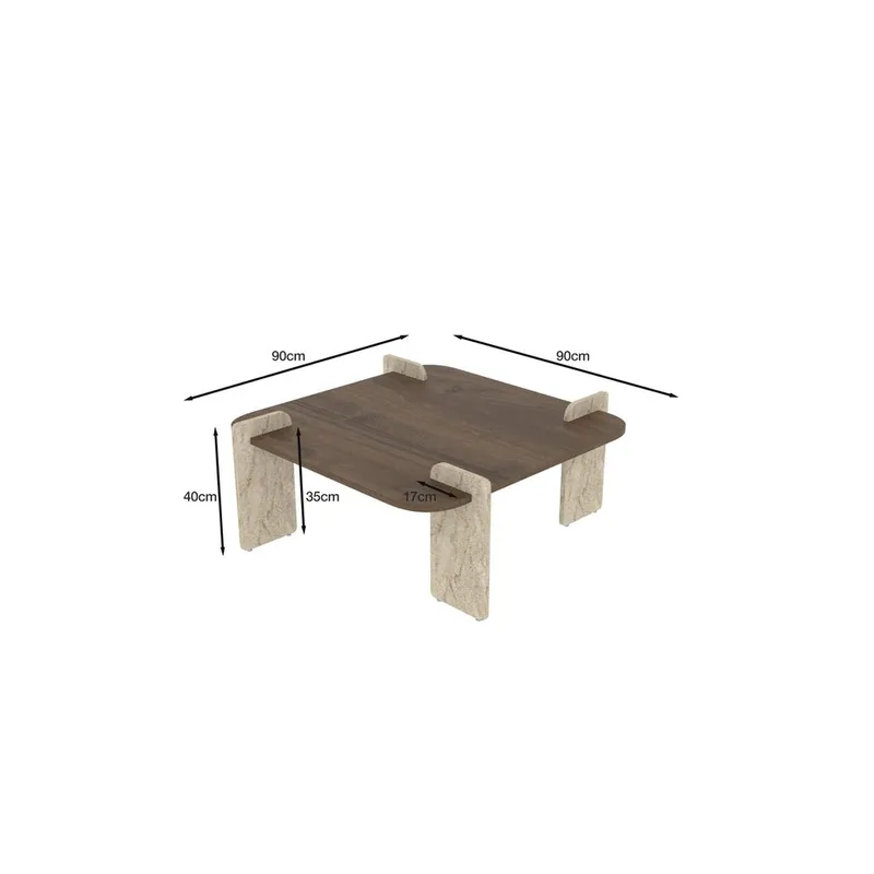 Lorvenor Soffbord 90 cm - Mörkbrun - Möbler - Bord & matgrupp - Soffbord