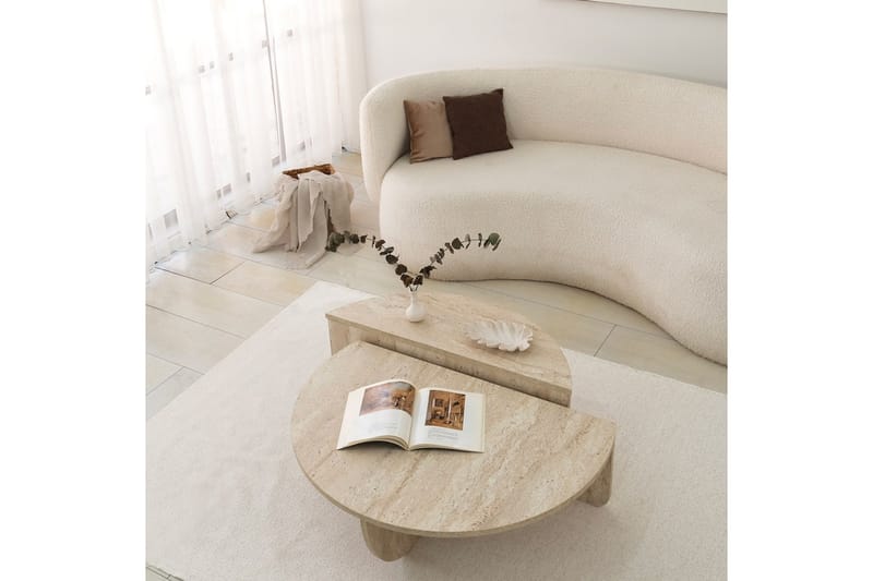 Louvrall Soffbord 90 cm - Beige - Möbler - Bord & matgrupp - Soffbord
