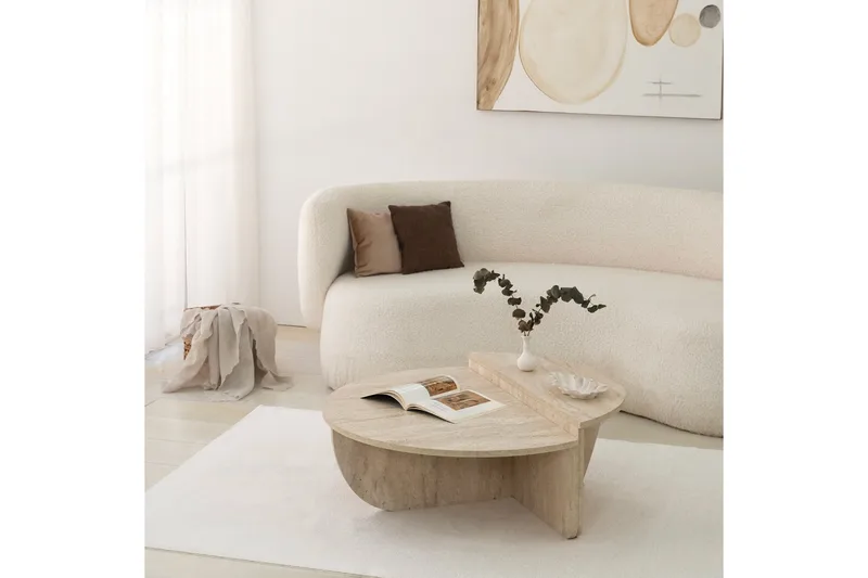 Louvrall Soffbord 90 cm - Beige - Möbler - Bord & matgrupp - Soffbord