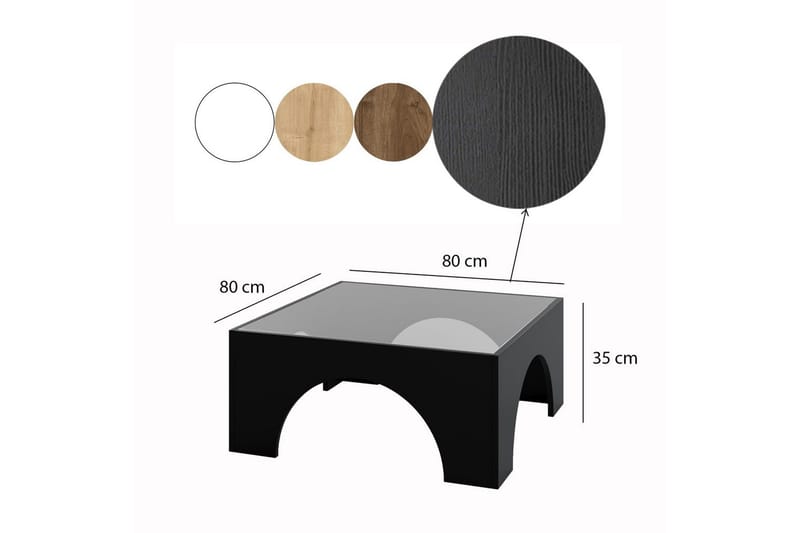 Lowan Soffbord 80 cm - Svart - Möbler - Bord & matgrupp - Soffbord