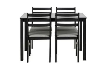 Lumino Matgrupp 110 cm + 4 st Matstolar - Svart - Möbler - Bord & matgrupp - Matgrupp