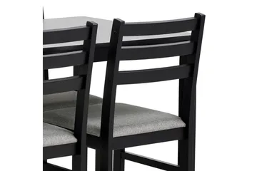 Lumino Matgrupp 110 cm + 4 st Matstolar - Svart - Möbler - Bord & matgrupp - Matgrupp