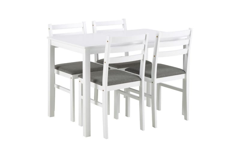 Lumino Matgrupp 110 cm + 4 st Matstolar - Vit - Möbler - Bord & matgrupp - Matgrupp