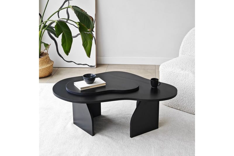 Lunor Asymmetriskt Soffbord 96 cm i Trä - Svart - Möbler - Bord & matgrupp - Soffbord
