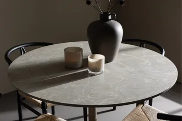 Lycke Matgrupp 110 cm Rund med 4 Alfons stolar - Beige/Svart - Möbler - Bord & matgrupp - Matgrupp