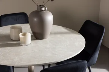 Lycke Matgrupp 110 cm Rund med 4 Night stolar - Beige/Svart - Möbler - Bord & matgrupp - Matgrupp
