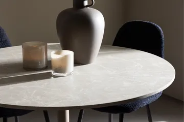 Lycke Matgrupp 110 cm Rund med 4 Polar stolar - Beige/Svart - Möbler - Bord & matgrupp - Matgrupp