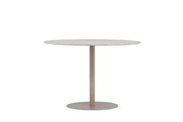 Lycke Runt Matbord 110 cm med Marmorutseende - Beige - Möbler - Bord & matgrupp - Marmorbord
