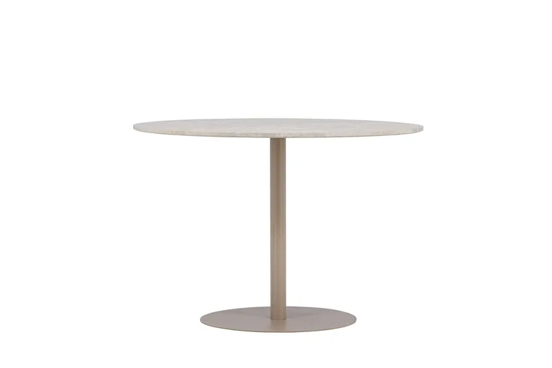 Lycke Runt Matbord 110 cm med Marmorutseende - Beige - Möbler - Bord & matgrupp - Marmorbord