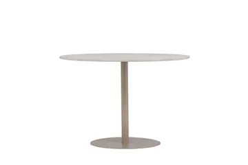 Lycke Runt Matbord 110 cm med Marmorutseende - Beige - Möbler - Bord & matgrupp - Marmorbord