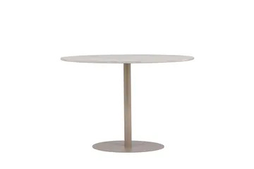 Lycke Runt Matbord 110 cm med Marmorutseende - Beige - Möbler - Bord & matgrupp - Marmorbord
