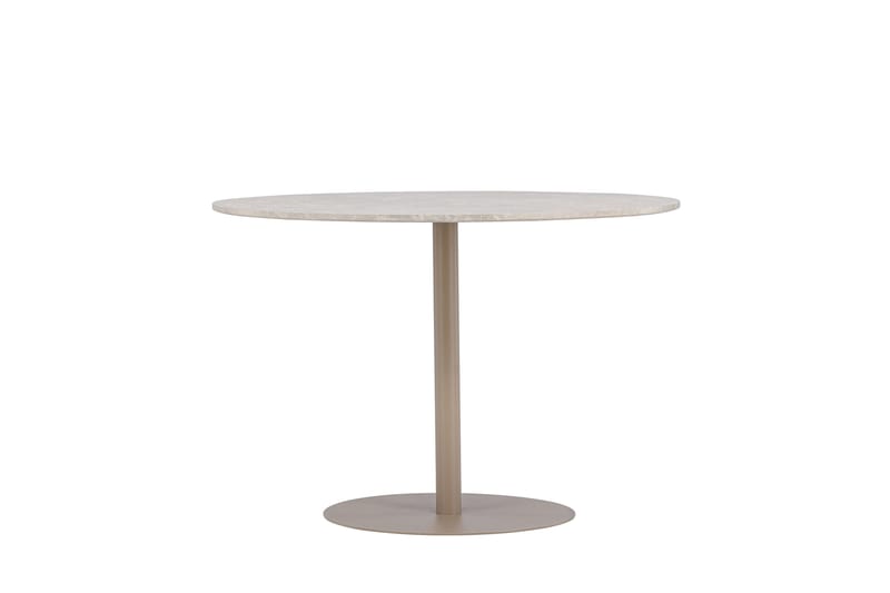 Lycke Runt Matbord 110 cm med Marmorutseende - Beige - Möbler - Bord & matgrupp - Marmorbord