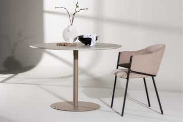 Lycke Runt Matbord 110 cm med Marmorutseende - Beige - Möbler - Bord & matgrupp - Marmorbord
