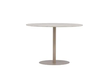 Lycke Runt Matbord 110 cm med Marmorutseende - Beige - Möbler - Bord & matgrupp - Marmorbord
