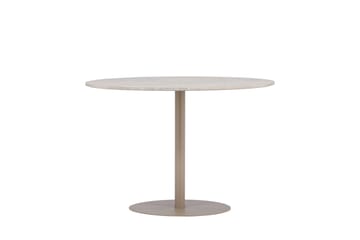 Lycke Runt Matbord 110 cm med Marmorutseende - Beige - Möbler - Bord & matgrupp - Marmorbord