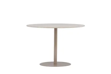 Lycke Runt Matbord 110 cm med Marmorutseende - Beige - Möbler - Bord & matgrupp - Marmorbord