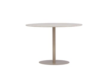 Lycke Runt Matbord 110 cm med Marmorutseende - Beige - Möbler - Bord & matgrupp - Marmorbord