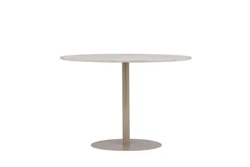 Lycke Runt Matbord 110 cm med Marmorutseende - Beige - Möbler - Bord & matgrupp - Marmorbord