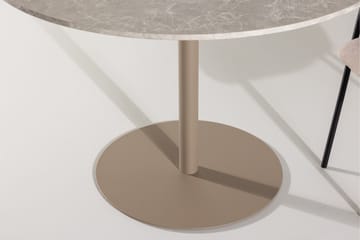 Lycke Runt Matbord 110 cm med Marmorutseende - Beige - Möbler - Bord & matgrupp - Marmorbord