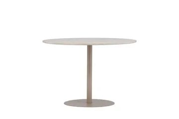 Lycke Runt Matbord 110 cm med Marmorutseende - Beige - Möbler - Bord & matgrupp - Marmorbord