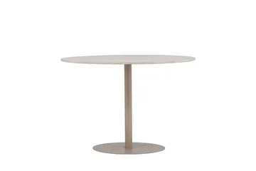 Lycke Runt Matbord 110 cm med Marmorutseende - Beige - Möbler - Bord & matgrupp - Marmorbord
