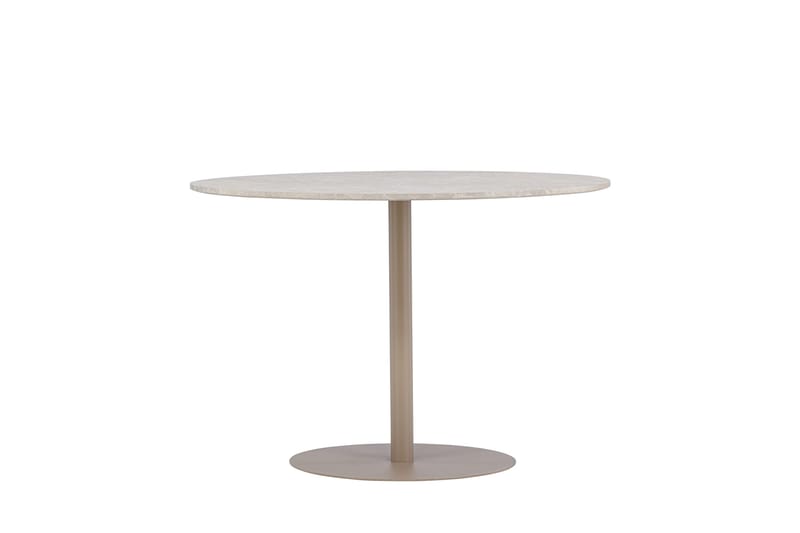 Lycke Runt Matbord 110 cm med Marmorutseende - Beige - Möbler - Bord & matgrupp - Marmorbord