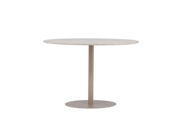 Lycke Runt Matbord 110 cm med Marmorutseende - Beige - Möbler - Bord & matgrupp - Marmorbord
