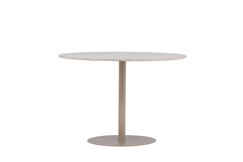Lycke Runt Matbord 110 cm med Marmorutseende - Beige - Möbler - Bord & matgrupp - Marmorbord