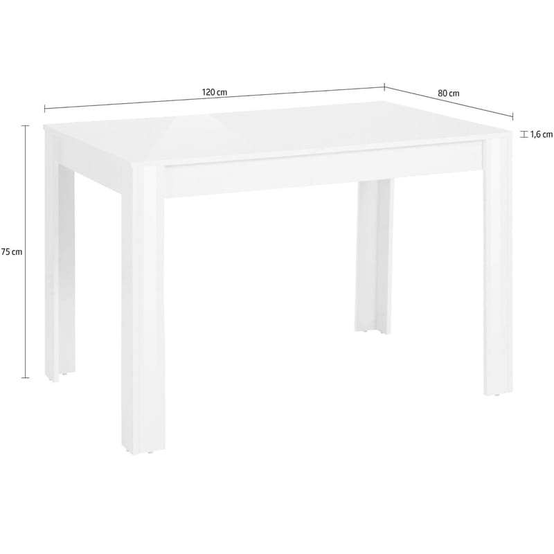 Lynn Rektangulärt Matbord 120 cm i Trä - Beige - Möbler - Bord & matgrupp - Matbord & köksbord