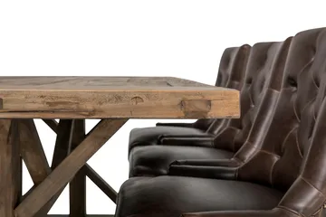 Lyon Förlängningsbar Matgrupp 200 cm med 6 Tuva Stol - Natur / Brun - Möbler - Bord & matgrupp - Matgrupp
