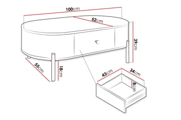 Maggio Soffbord 100x55 cm - Brun - Möbler - Bord & matgrupp - Soffbord