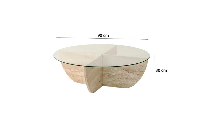 Makhan Soffbord 90 cm - Beige - Möbler - Bord & matgrupp - Soffbord