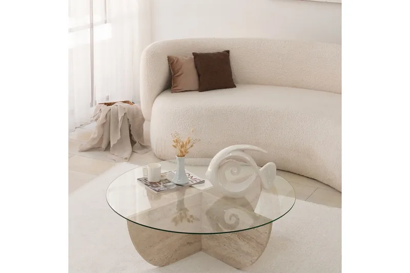 Makhan Soffbord 90 cm - Beige - Möbler - Bord & matgrupp - Soffbord