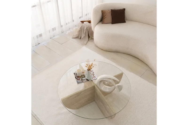 Makhan Soffbord 90 cm - Beige - Möbler - Bord & matgrupp - Soffbord