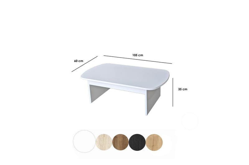 Malo Soffbord 105 cm - Vit - Möbler - Bord & matgrupp - Soffbord