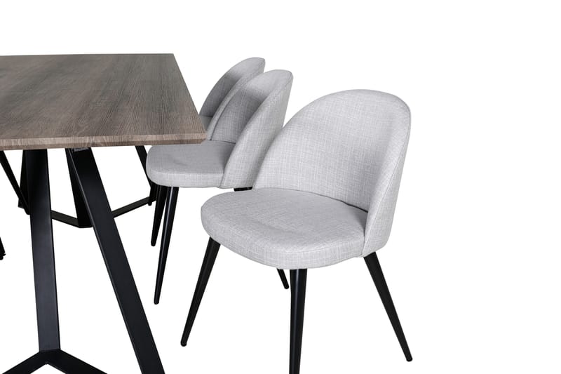 Malvina Matgrupp 180 cm Rektangulär med 6 Sedavi Stolar - Svart - Möbler - Bord & matgrupp - Matgrupp