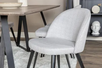 Malvina Matgrupp 180 cm Rektangulär med 6 Sedavi Stolar - Svart - Möbler - Bord & matgrupp - Matgrupp