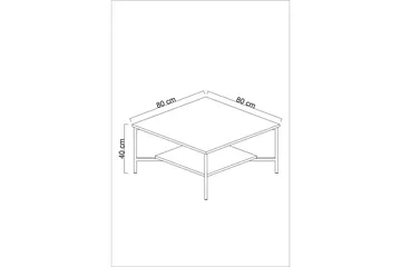 Manchan Soffbord 80 cm - Valnöt/Svart - Möbler - Bord & matgrupp - Soffbord