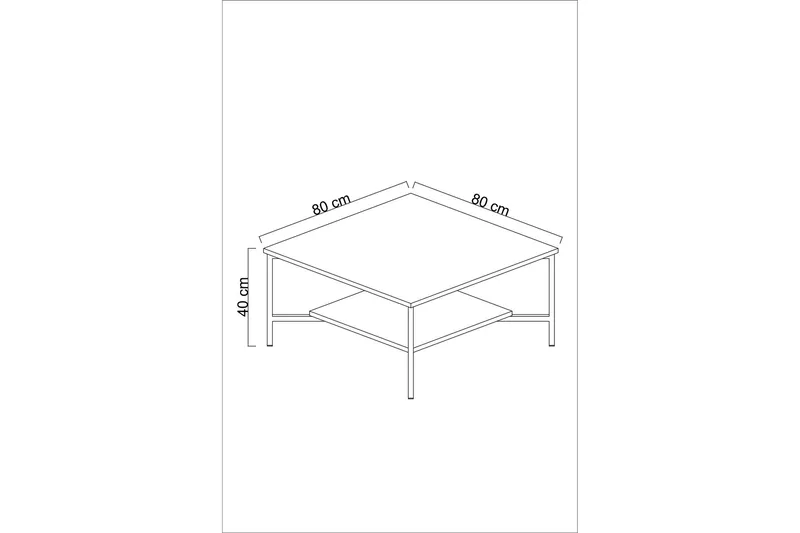 Manchan Soffbord 80 cm - Valnöt/Svart - Möbler - Bord & matgrupp - Soffbord