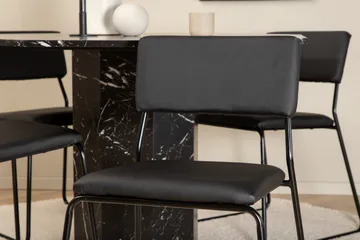 Marbs Matgrupp 110 cm Rund med 4 Kenth Stolar - Svart - Möbler - Bord & matgrupp - Matgrupp